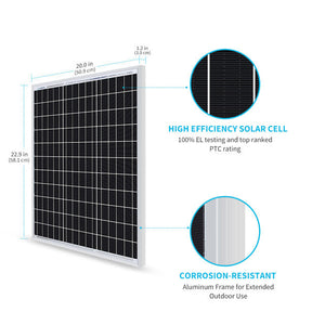 RENOGY 50 Watt 12 Volt Monocrystalline Solar Panel