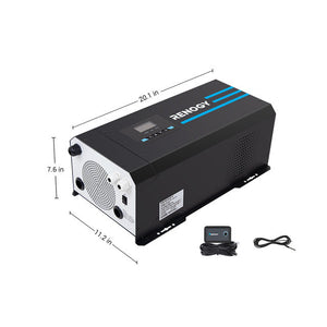 RENOGY 2000W 12V Pure Sine Wave Inverter Charger w/ LCD Display