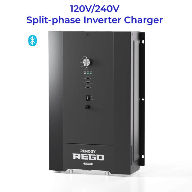 RENOGY 3000W 12V Pure Sine Wave HF Inverter Charger Split-phase Design