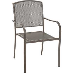 Global Industrial™ Outdoor Café Stacking Armchair, Steel Mesh [2 Pack]