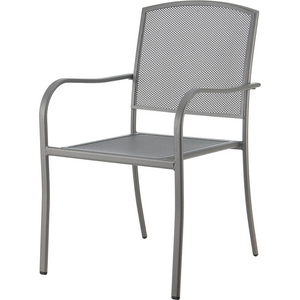 Global Industrial™ Outdoor Café Stacking Armchair, Steel Mesh [2 Pack]