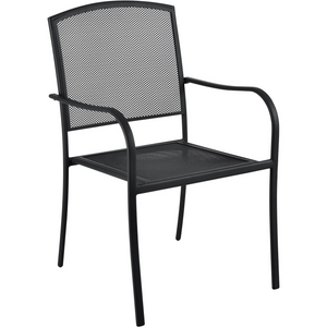 Global Industrial™ Outdoor Café Stacking Armchair, Steel Mesh [2 Pack]