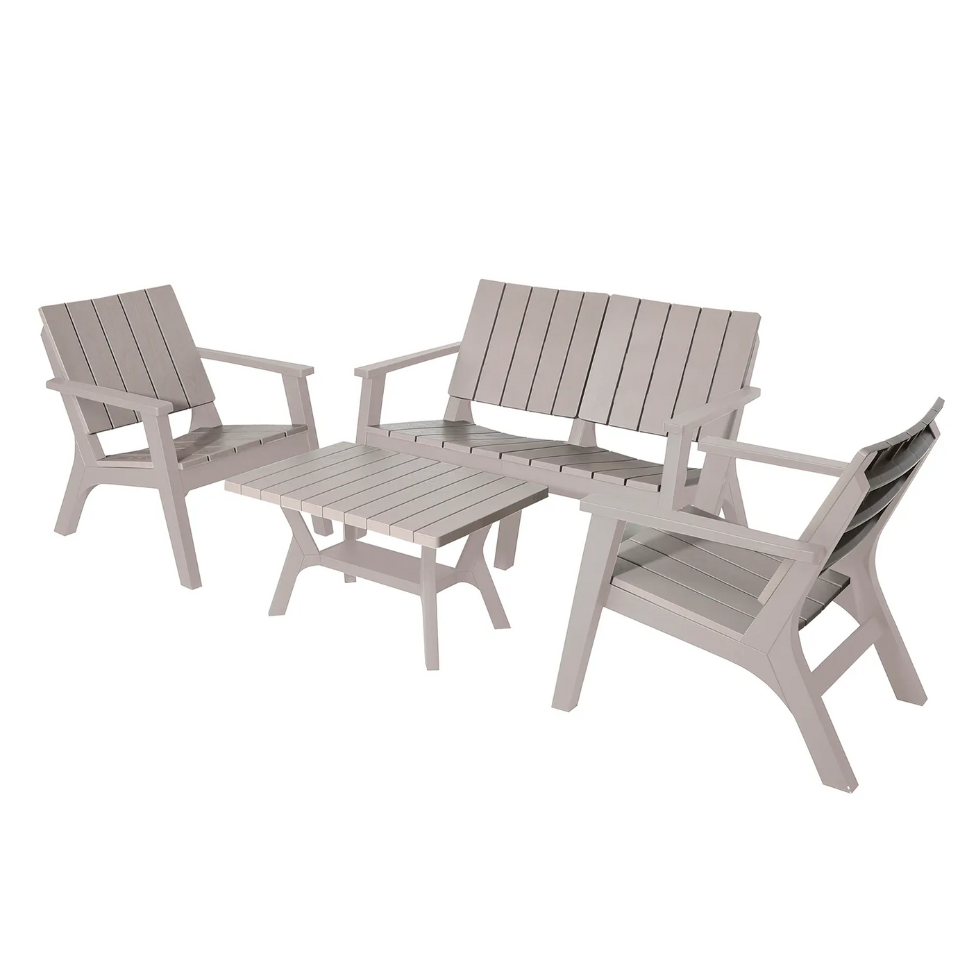 DUKAP® Enzo 4 Piece Outdoor Sofa Seating Set, Gray