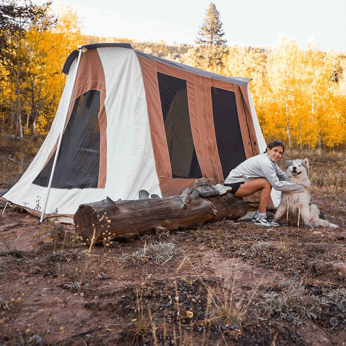 White Duck Outdoors 10'x14' [DeLuxe] Prota Canvas Cabin Tent